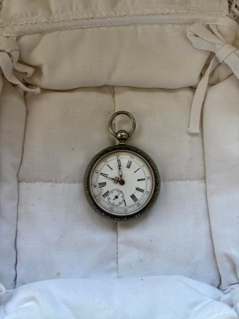 Antiek zakhorloge, gemerkt, Overige merken, Overige materialen, Zakhorloge, Ophalen of Verzenden