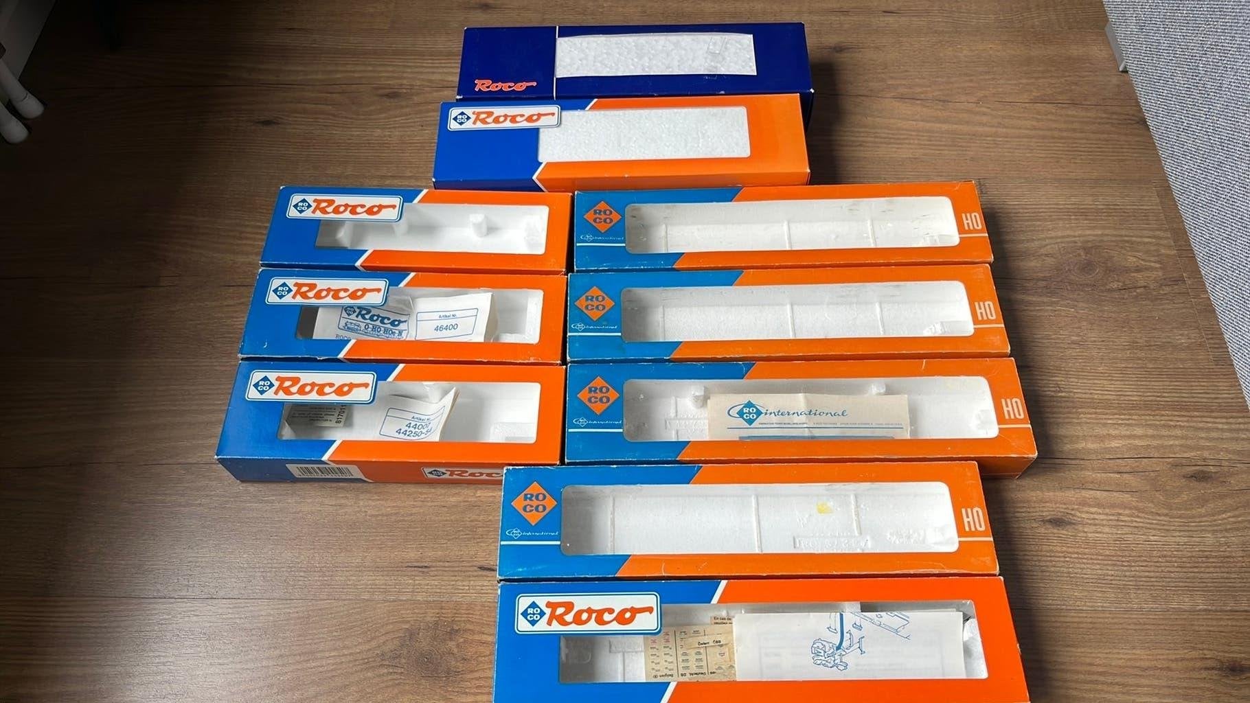 10x Roco ho verpakkingen.zie omschrijving, Hobby en Vrije tijd, Modeltreinen | H0, Gelijkstroom, Overige typen, Ophalen of Verzenden
