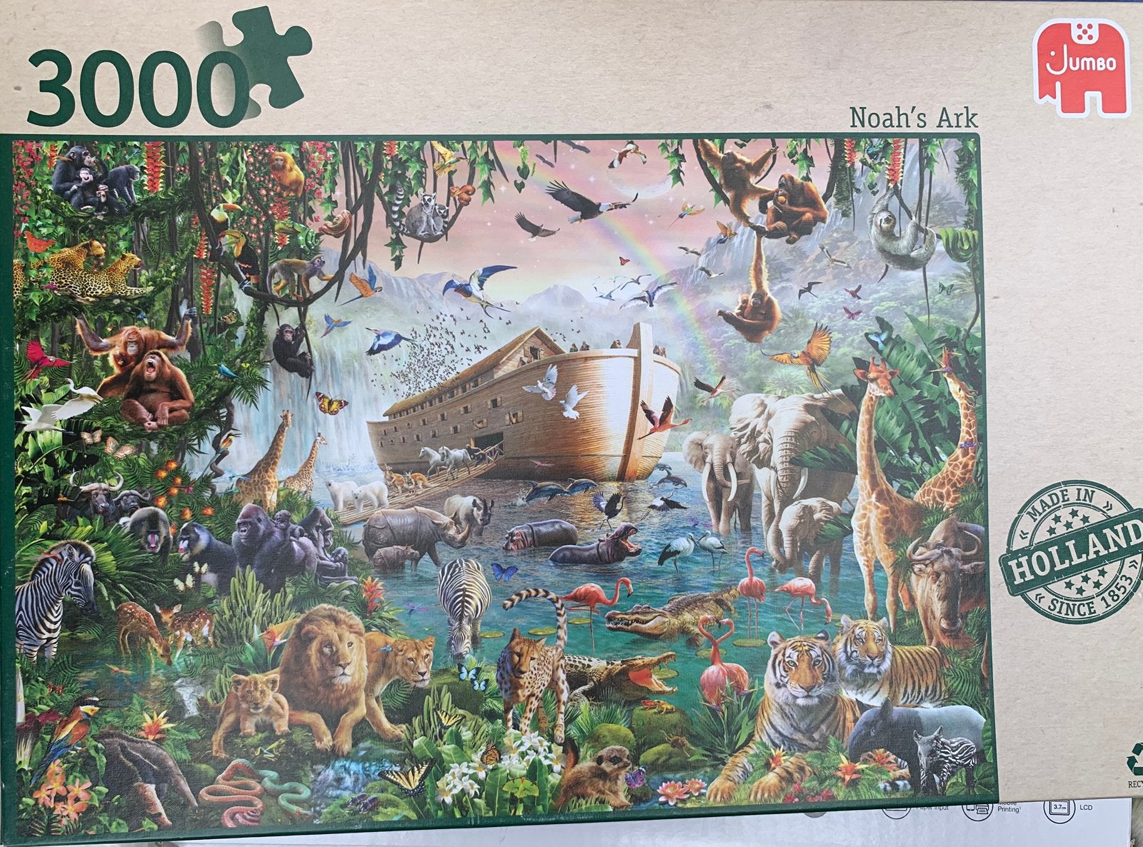 Puzzel Ark van Noach 3000 stukjes €5,-, Ophalen, Meer dan 1500 stukjes, Zo goed als nieuw, Legpuzzel