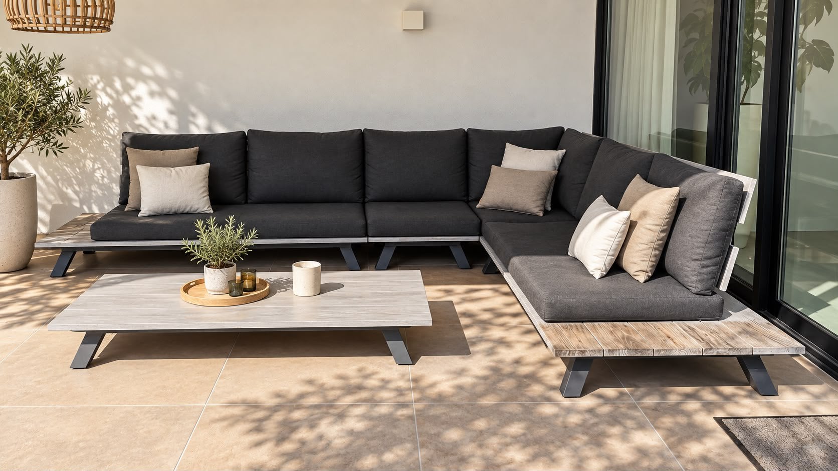 LIFE Loungebank en Tafel, Tuin en Terras, Ophalen, Overige materialen, Gebruikt, Meer dan 8 zitplaatsen