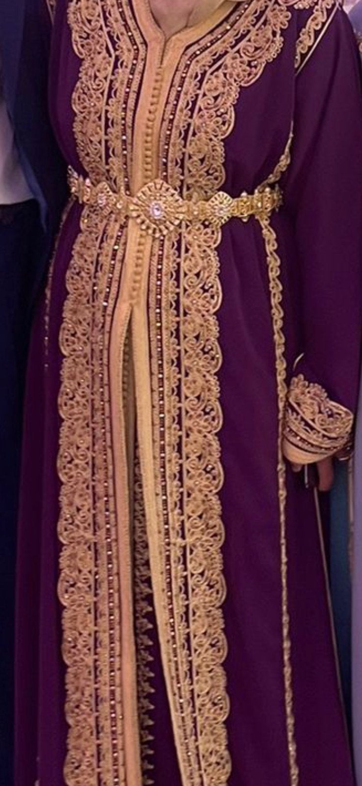 Takschita te koop, Kleding | Dames, Gelegenheidskleding, Maat 38/40 (M), Overige typen, Paars, Ophalen of Verzenden