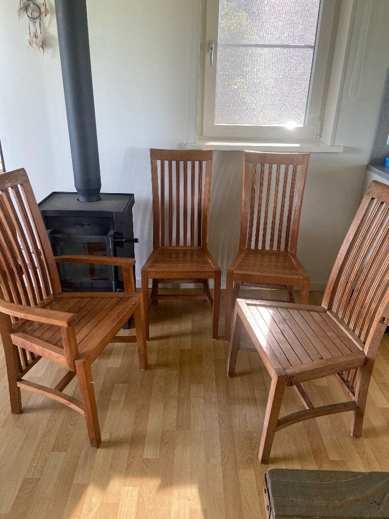 4 stoelen, Ophalen, Gebruikt, Bruin, Vier