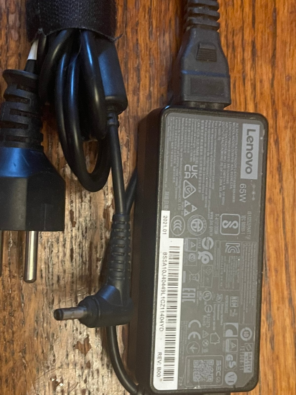 Lenovo 65W ADLX65NLC3A Originele Voedingsadapter / Oplader, Computers en Software, Laptop-opladers, Ophalen of Verzenden, Zo goed als nieuw