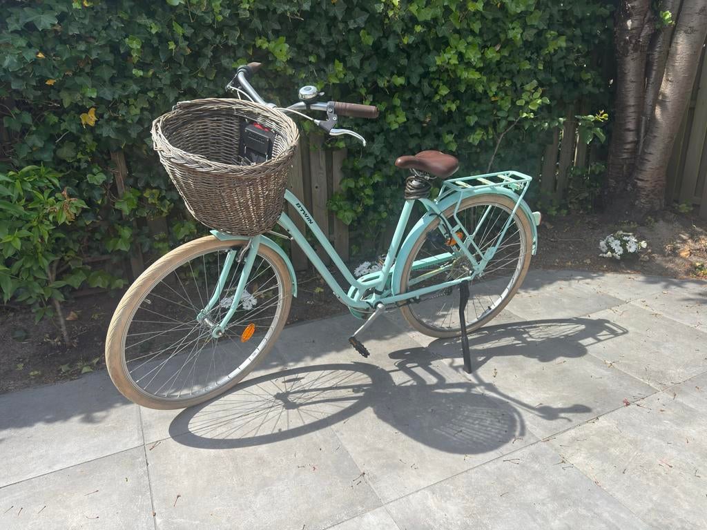 Btwin/Decathlon Elops 520 Stadsfiets 28" Mint Groen L/XL, Ophalen, Gebruikt, Velgrem, 47 tot 50 cm