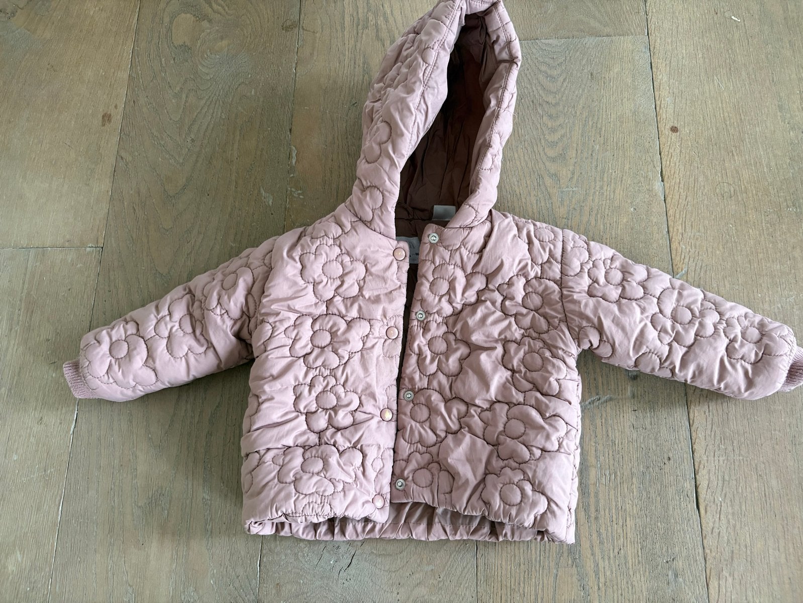 Zara Meisjes Jas Maat 74 - Roze met Bloemenpatroon, Ophalen, Gebruikt, Meisje, Jasje