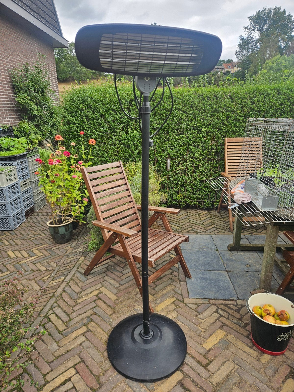 Sun Heat Heater Tehas Quartz 2000W + Stand, Ophalen, Gebruikt, Elektrisch, Vloer