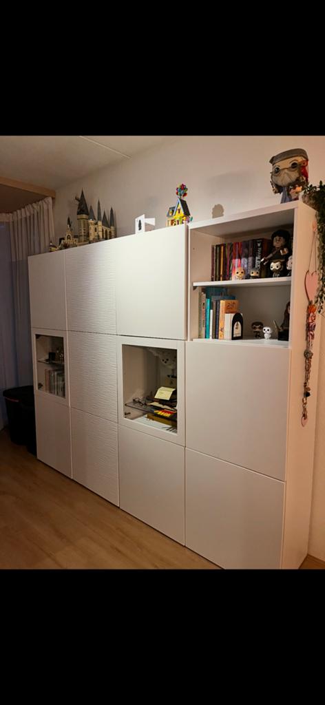 4x IKEA Besta kasten met planken en deurtjes (gebruikt), Huis en Inrichting, Ophalen, Gebruikt, 200 cm of meer, 25 tot 50 cm