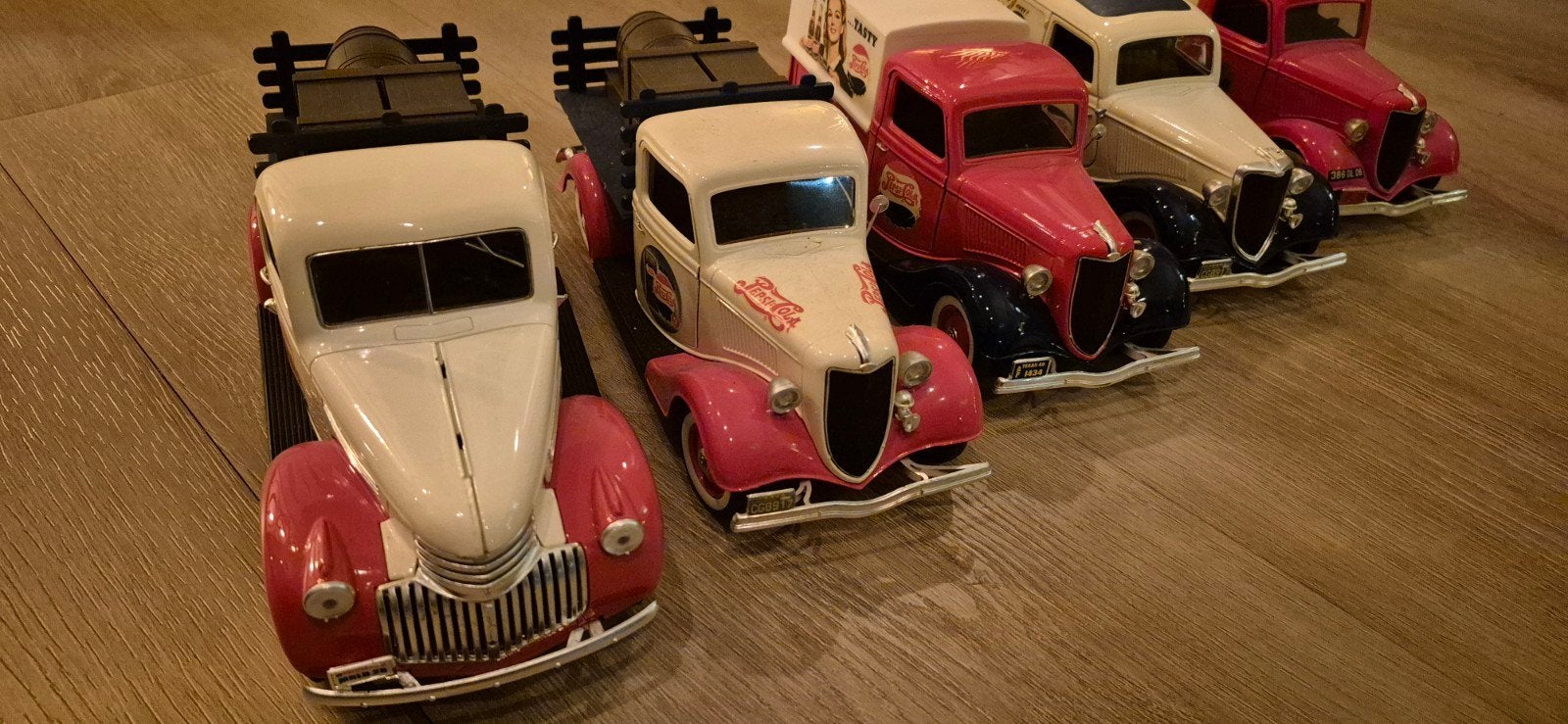Set van 5 vintage modelauto's - Coca-Cola & Pepsi, Gebruikt, Groter dan 1:32, Truck, Ophalen