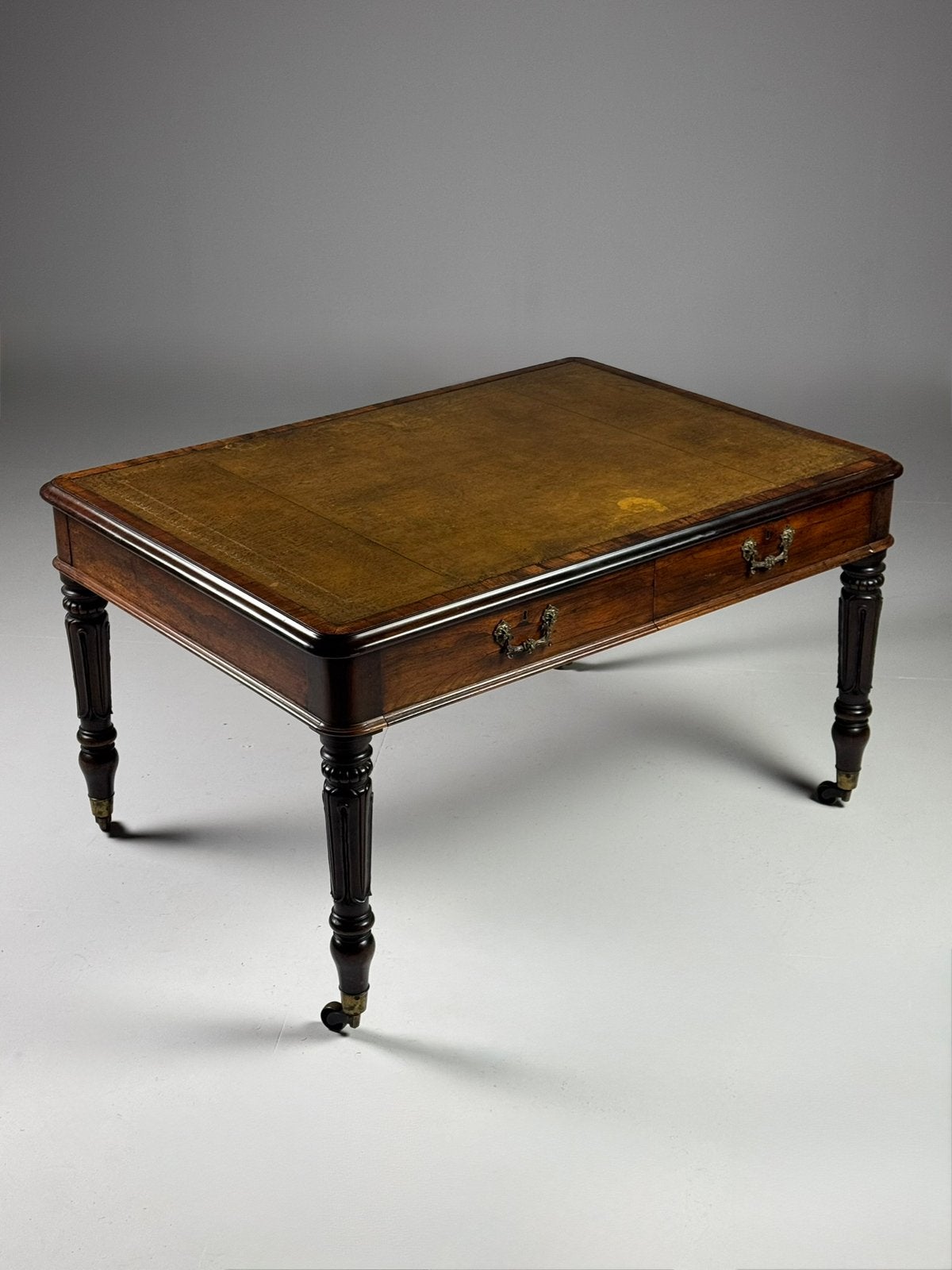Engelse schrijftafel bureau ca. 1900 antiek, Ophalen of Verzenden