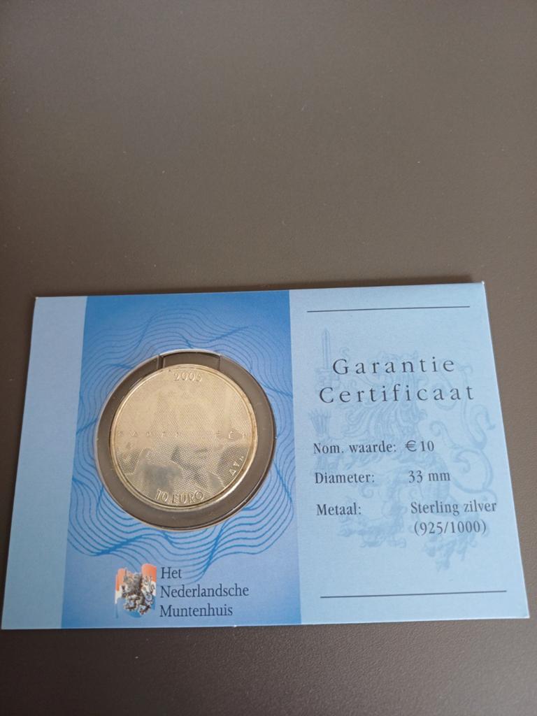 Zilveren 10 Euro munt 2003 Beatrix, Postzegels en Munten, Munten | Nederland, Koningin Beatrix, Zilver, Euro's, Ophalen of Verzenden