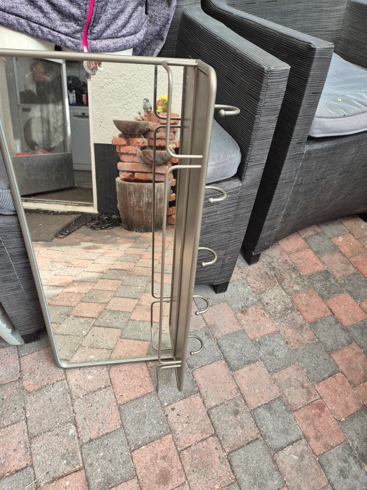 IKEA spiegel met kapstok en plankje, Ophalen, Gebruikt, Rechthoekig, 50 tot 75 cm