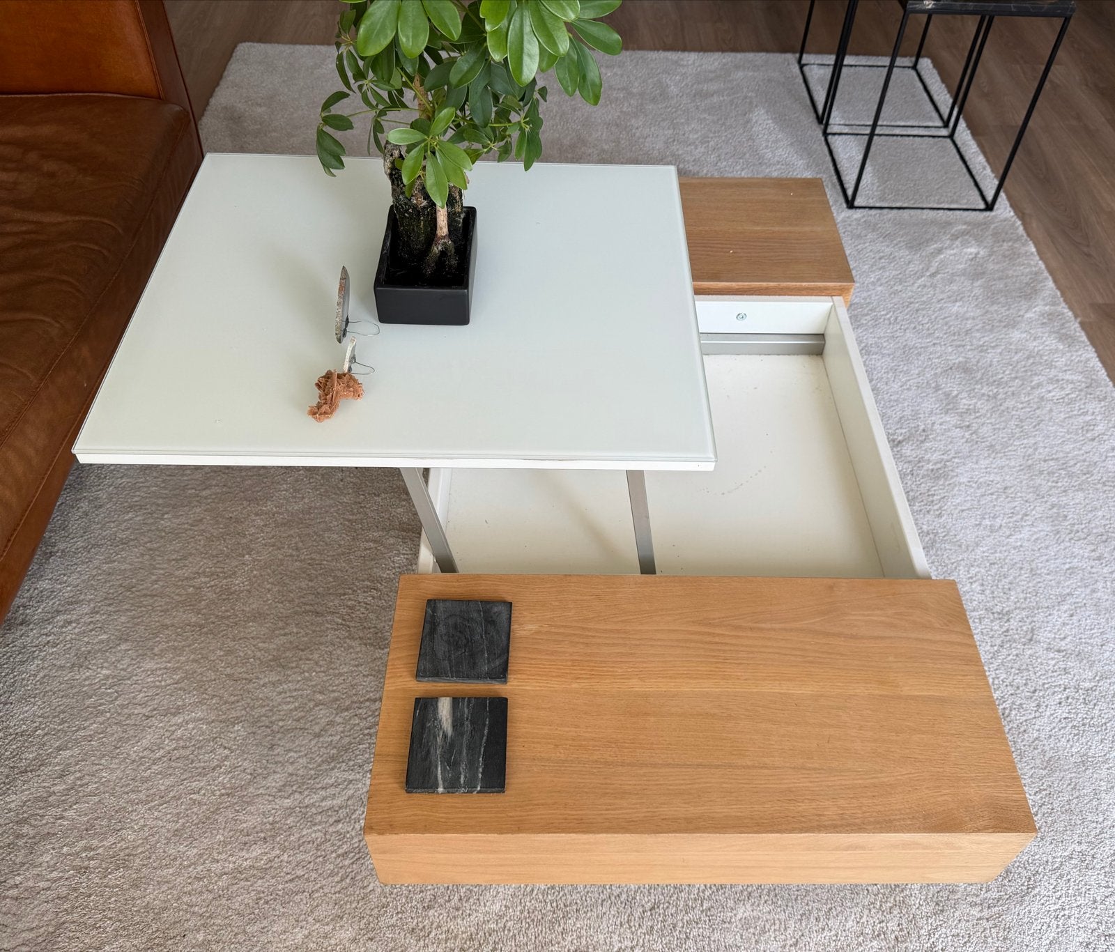Musterring Hulshoff | salontafel | 140x80x50CM, Ophalen, Gebruikt, 100 tot 150 cm, 50 tot 100 cm