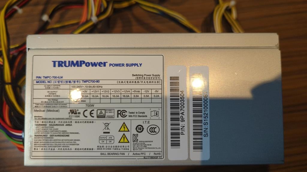 TRUMPOWER Voeding 700W - Model TMPC700-90, Ophalen of Verzenden, Gebruikt
