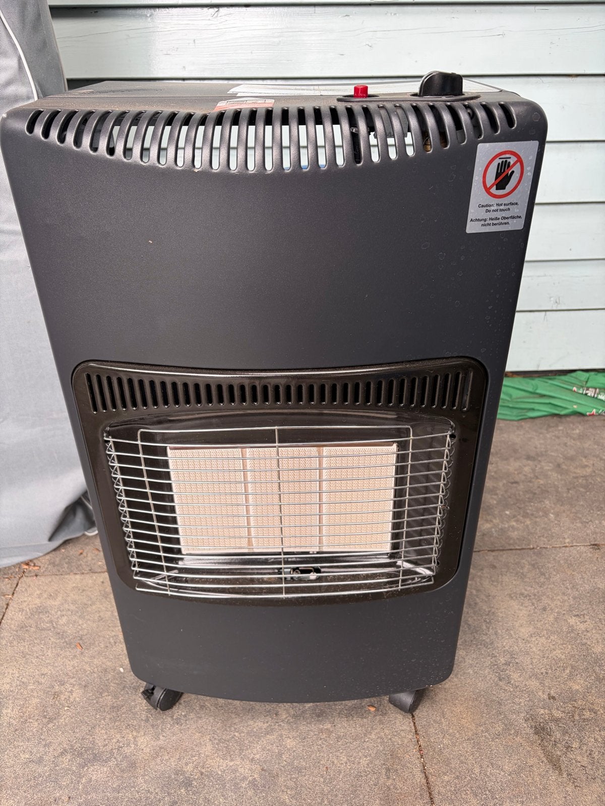 Mobiele gaskachel 4.2 kW - Zwart, Huis en Inrichting, Kachels, Ophalen, Gas, Zo goed als nieuw, Vrijstaand