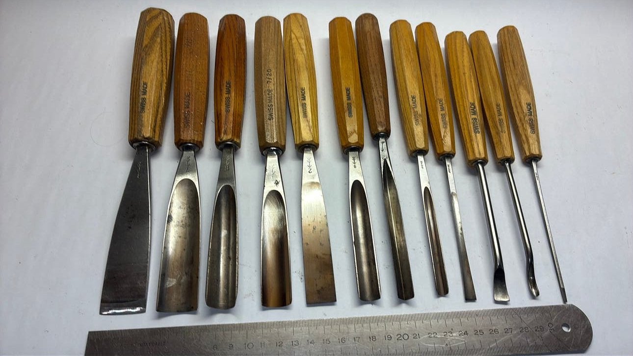 12 pfeil gutsen ( Swiss made guts beitels beeldhouwen ), Ophalen of Verzenden, Meerdere media