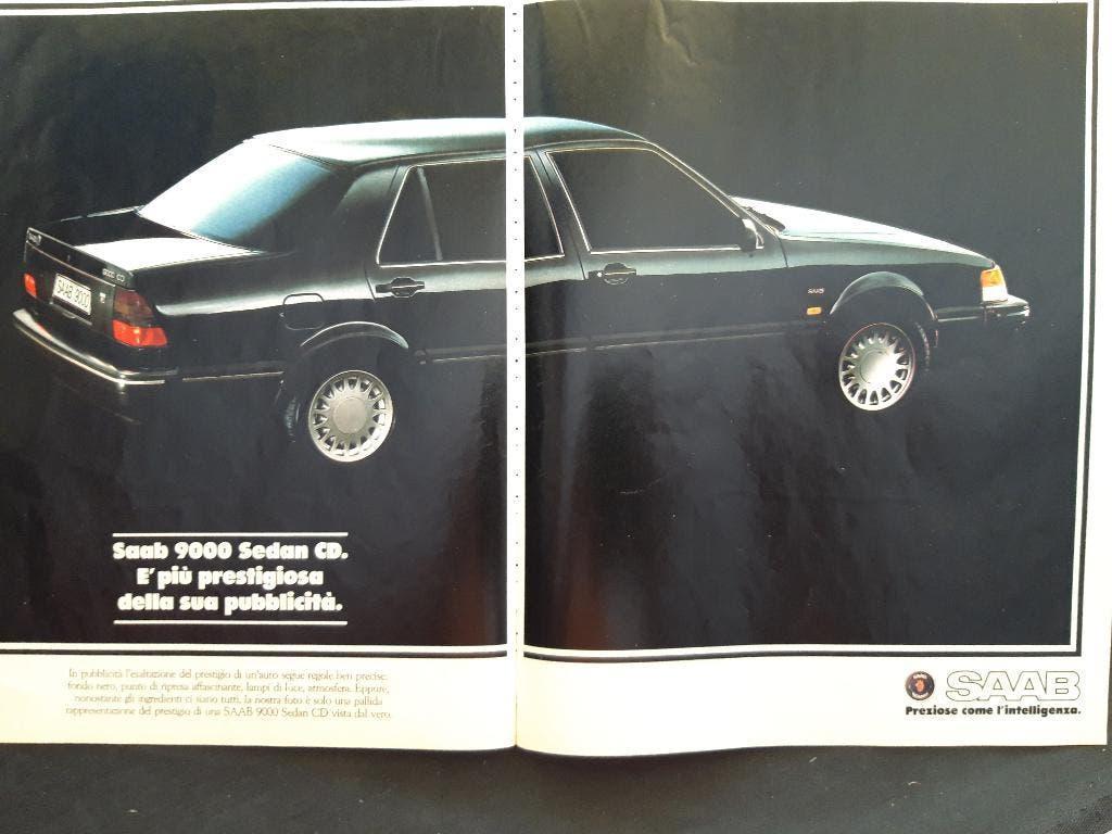 originele advertentie Saab 9000 CD Sedan - Italiaans – 1988, Ophalen of Verzenden, Zo goed als nieuw, Auto's