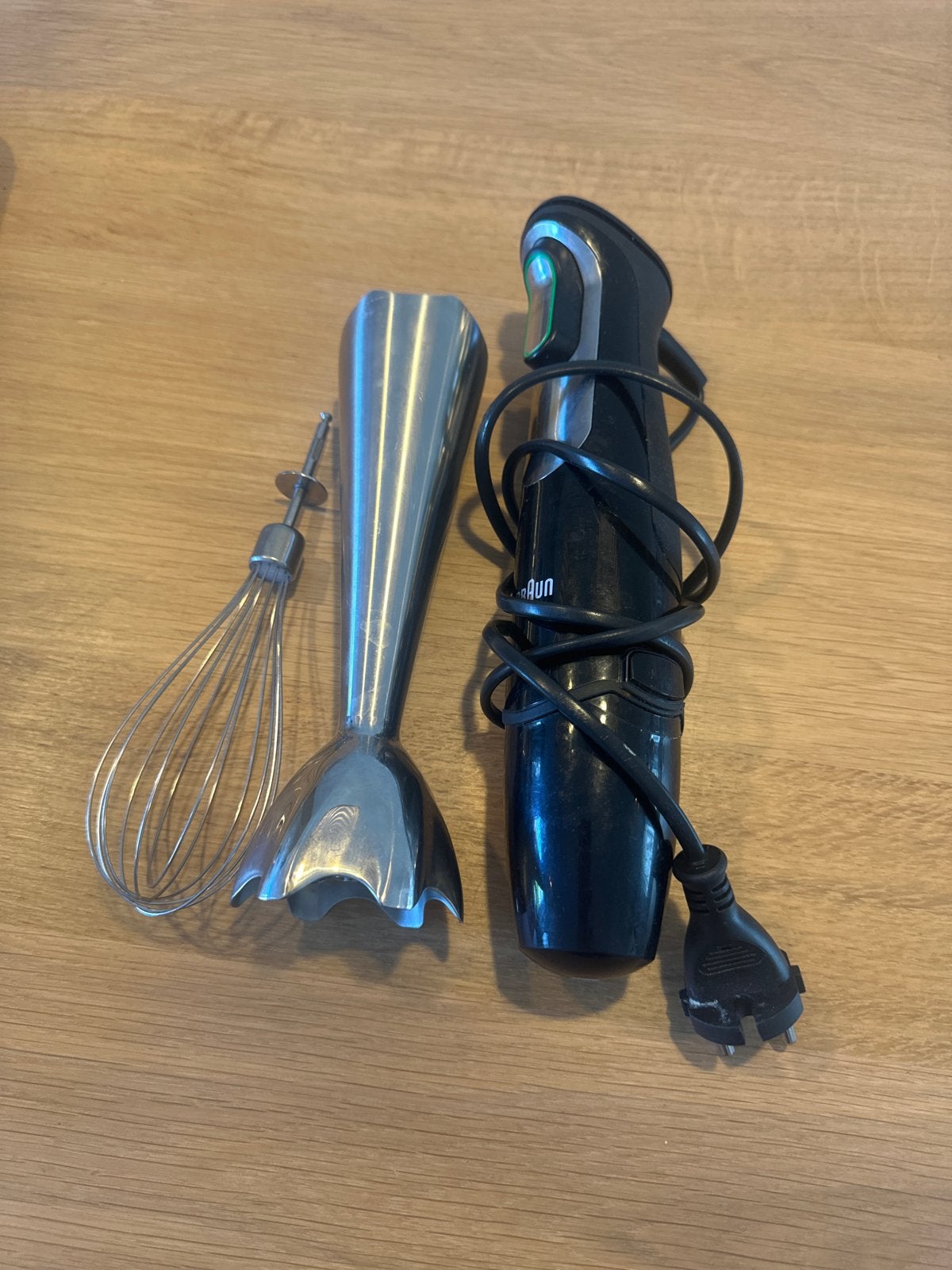 Braun staafmixer met garde - Zo goed als nieuw, Ophalen, 2 snelheden, Zo goed als nieuw, Vaatwasserbestendig