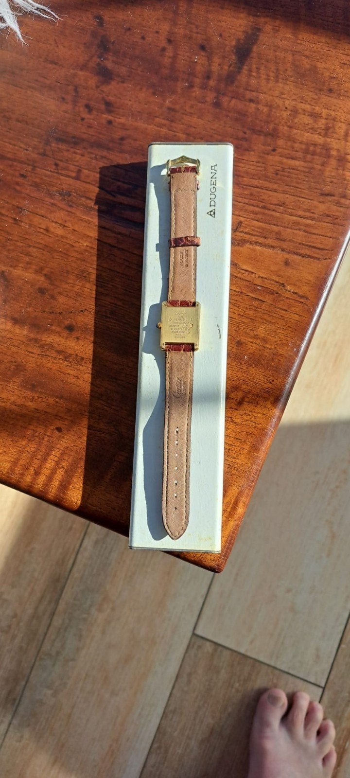 Originele Cartier Must de Tank Vermeil (Quartz / Zilver 925), Sieraden, Tassen en Uiterlijk, Ophalen, Gebruikt, Zilver, IOS