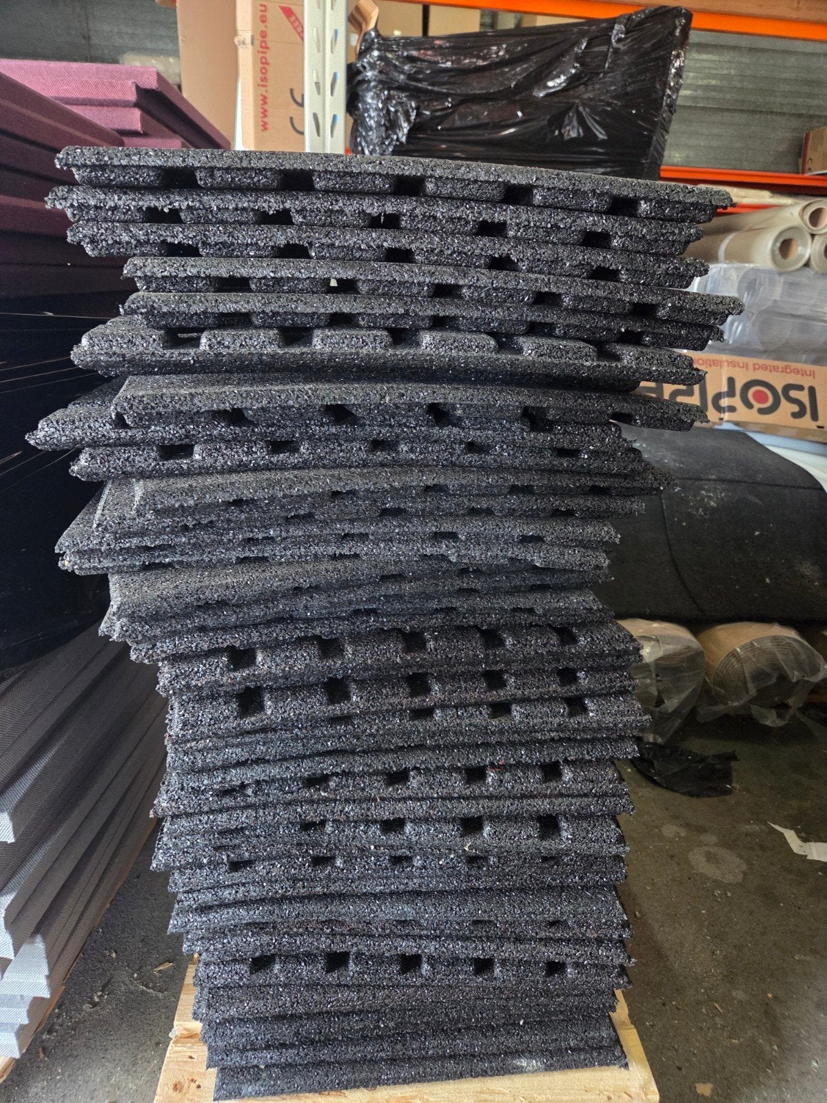 40 Granuflex rubber tegels zwart 50x50x2.5cm (10 m2), Ophalen of Verzenden