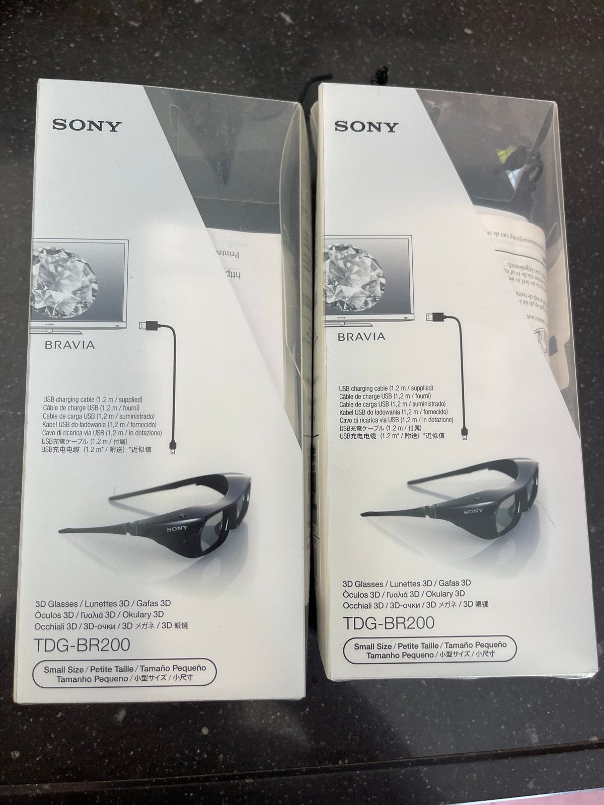 Sony TDG-BR200 3D Bril (2 stuks) zwart, Ophalen, Zo goed als nieuw