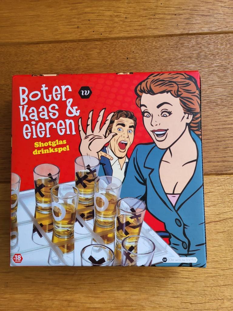 Boter, kaas & eieren Shotglas drinkspel, Drie of vier spelers, Ophalen of Verzenden, Nieuw, De wauw factor