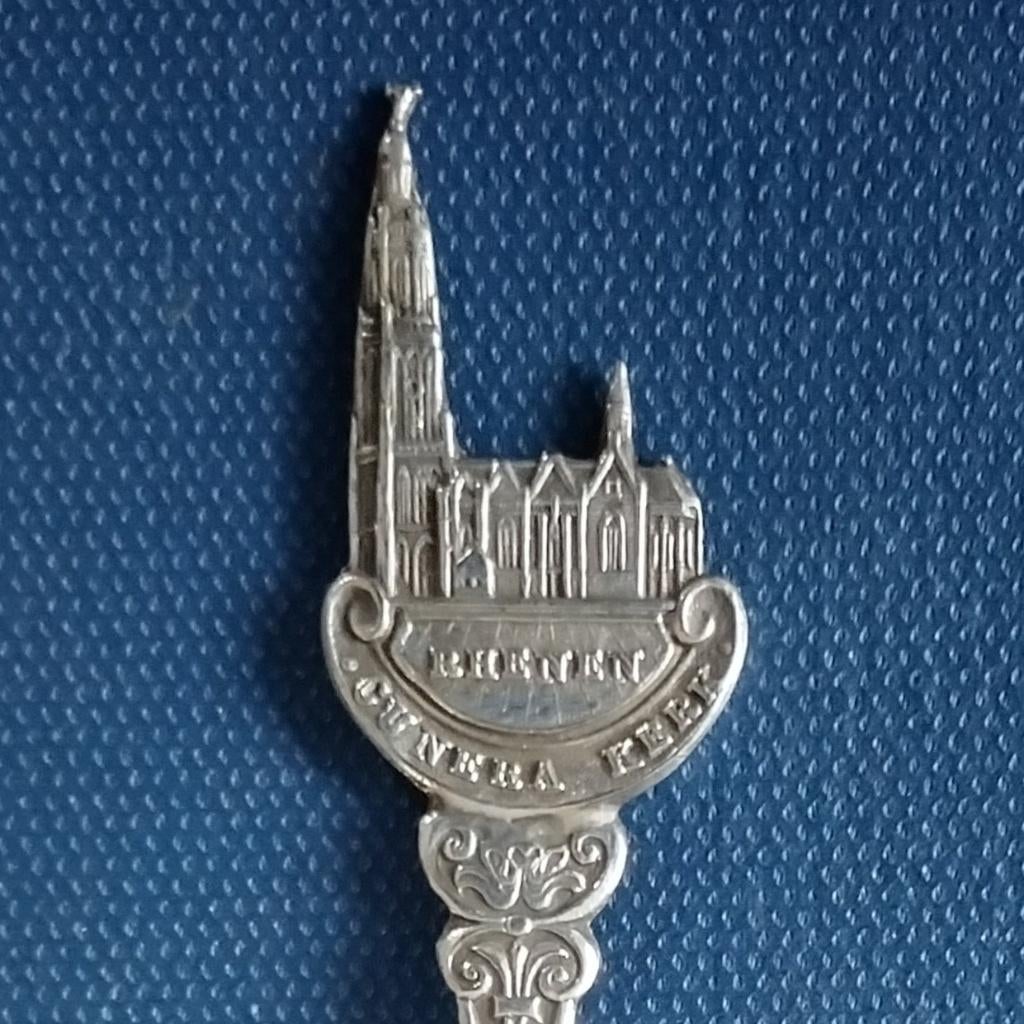 verzilverd lepeltje Cunera Kerk, Rhenen (NIO 90), Ophalen of Verzenden