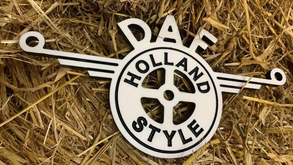 Oldskool DAF logo met eigen tekst, Auto-onderdelen, Ophalen of Verzenden, DAF