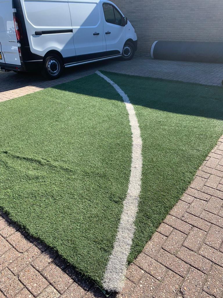 Gebruikt Kunstgras met Belijning €3.50,- per m2, Tuin en Terras, Kunstgras, Gebruikt, Ophalen of Verzenden, Boerhaaveweg 10