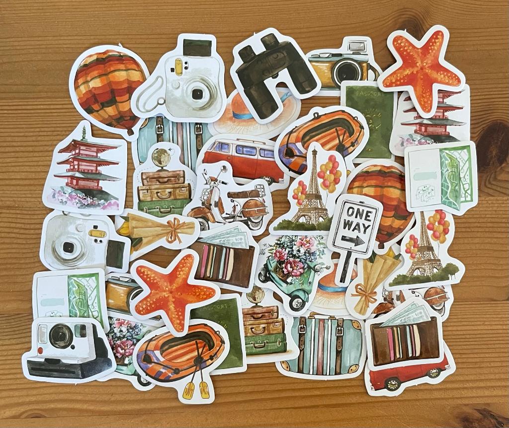 Reizen vakantie travel stickers, Hobby en Vrije tijd, Stickers en Plaatjes, Verzenden, Nieuw, Meerdere stickers
