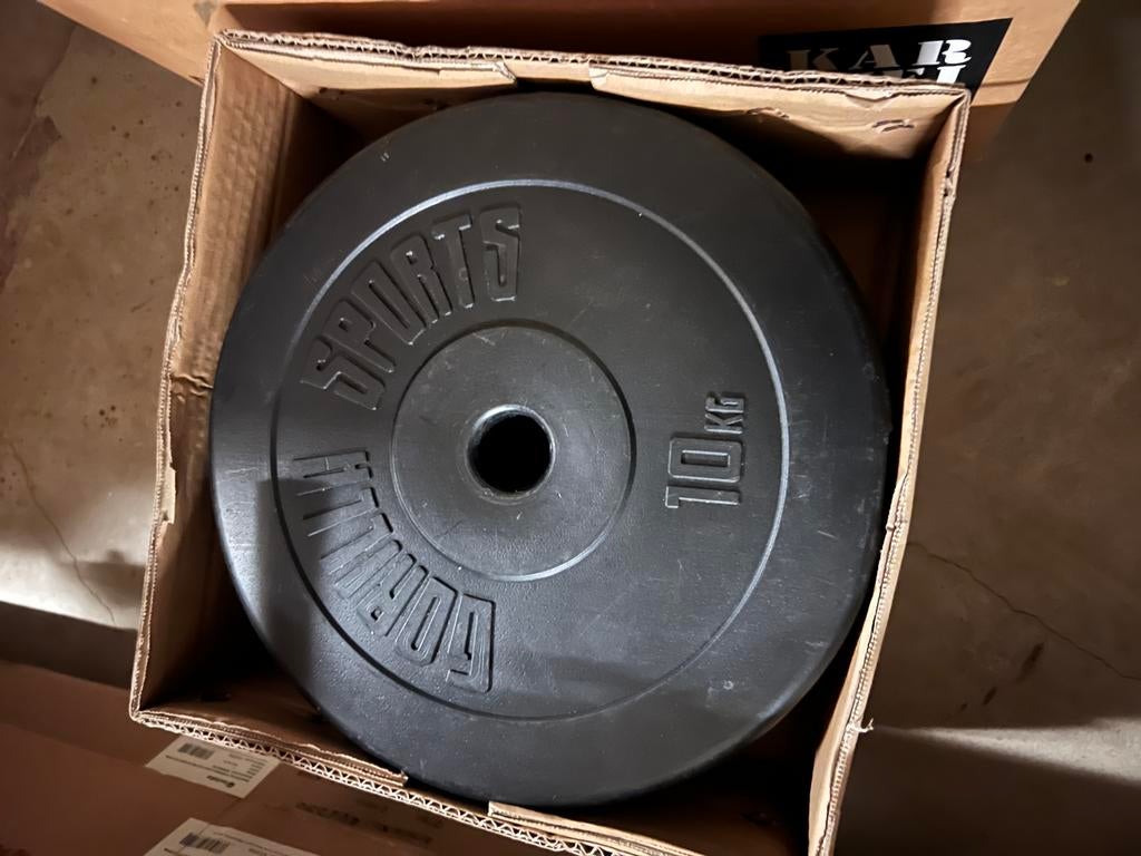 4 Halterschijven 10kg: 30mm, Ophalen, Gebruikt, Halterschijven