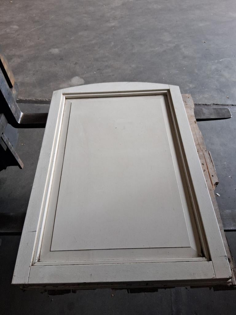 Hardhouten Luiken 82x120 - Wit Gegrond - 2 Stuks, Doe-het-zelf en Verbouw, Deuren en Horren, Zo goed als nieuw, Overige typen