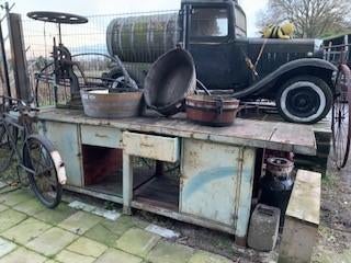 Stoere Industriële Werkbank / Kast / Toonbank, Ophalen of Verzenden