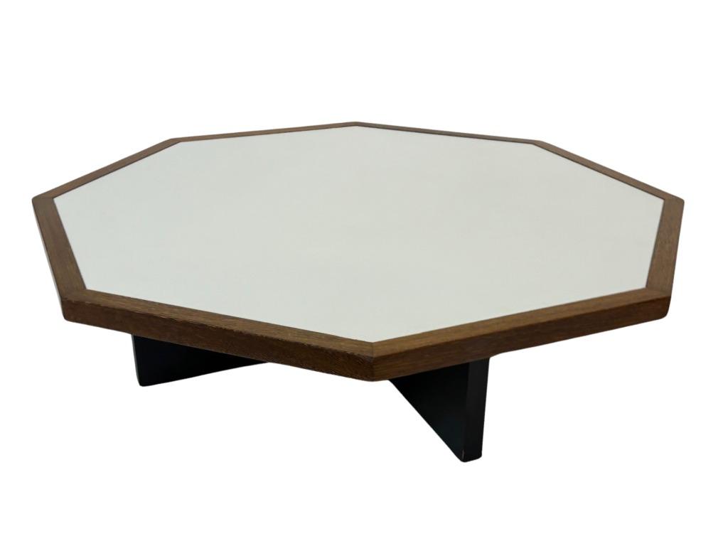 Vintage salontafel achthoek design jaren 70 wenge octagon, Huis en Inrichting, Tafels | Salontafels, Ophalen, Overige houtsoorten