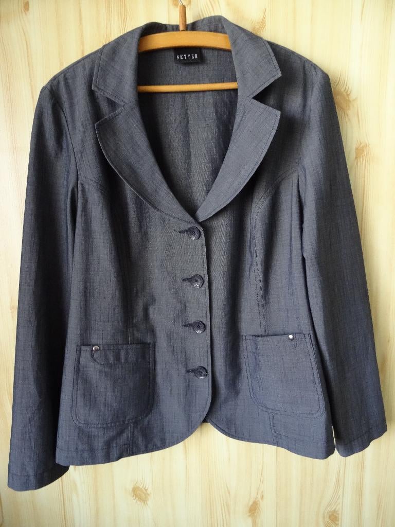 Setter lady grijs colbert 44, Kleding | Dames, Maat 42/44 (L), Ophalen of Verzenden, Zo goed als nieuw, Jasje