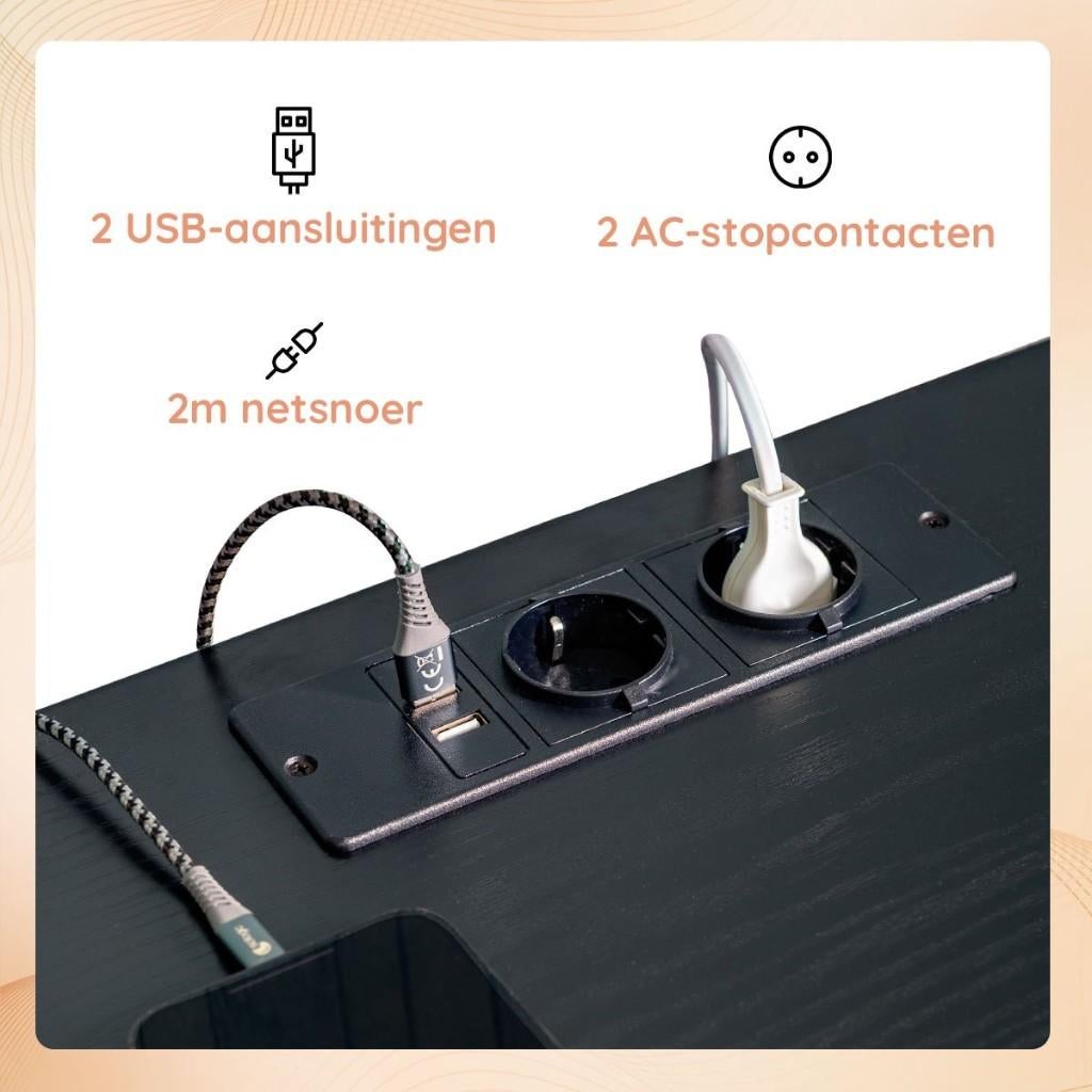 Casamoda Extra Hoog Nachtkastje voor Boxspring, Huis en Inrichting, Slaapkamer | Nachtkastjes, Minder dan 45 cm, Nieuw, Ophalen of Verzenden