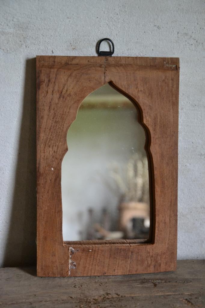 Prachtig houten spiegeltje, Minder dan 50 cm, Nieuw, Ophalen of Verzenden, Minder dan 100 cm