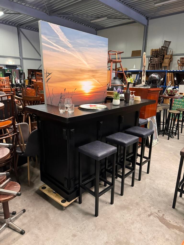 Huisbarretje 200 cm thuisbar bar barretje mancave toog, Huis en Inrichting, Barren, Ophalen of Verzenden, Zo goed als nieuw