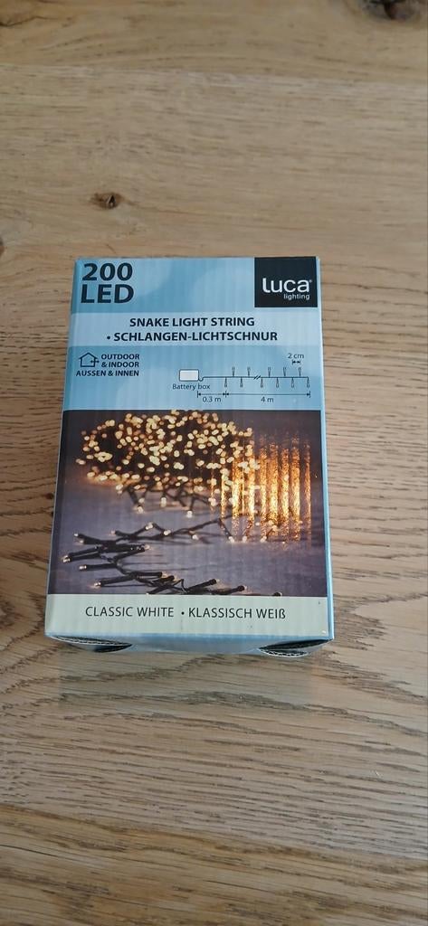 Luca Lighting Snake Light String 200 LED - 4 meter, Ophalen of Verzenden, Zo goed als nieuw, Minder dan 50 cm