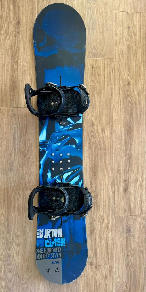 Snowboard Burton Clash 157 WIDE met Burton Mission maat L, Sport en Fitness, Snowboarden, Ophalen of Verzenden, Gebruikt, Board