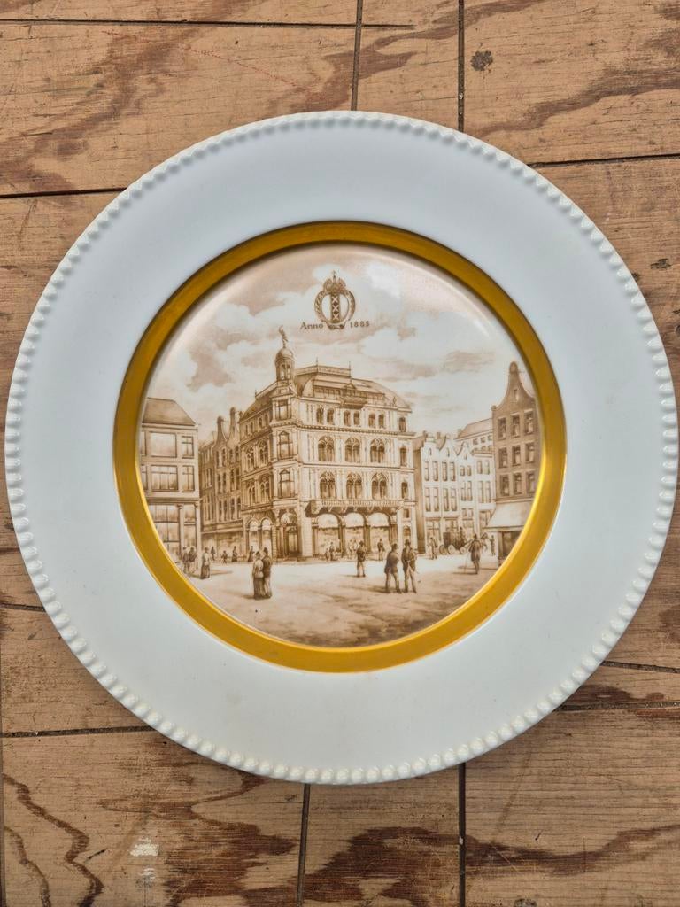 Wandbord Focke & Meltzer Winkel van Glaswerk& Fayence, Antiek en Kunst, Ophalen of Verzenden