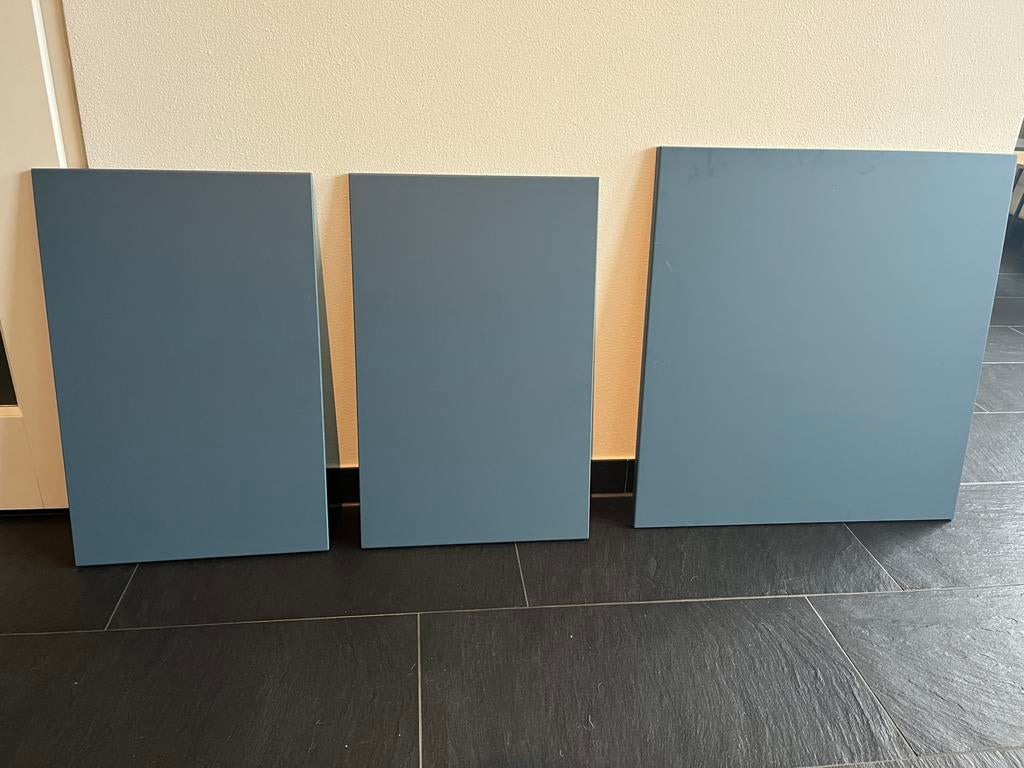3 Deurtjes IKEA Valviken blauw, Ophalen, Gebruikt, Minder dan 150 cm, Minder dan 100 cm