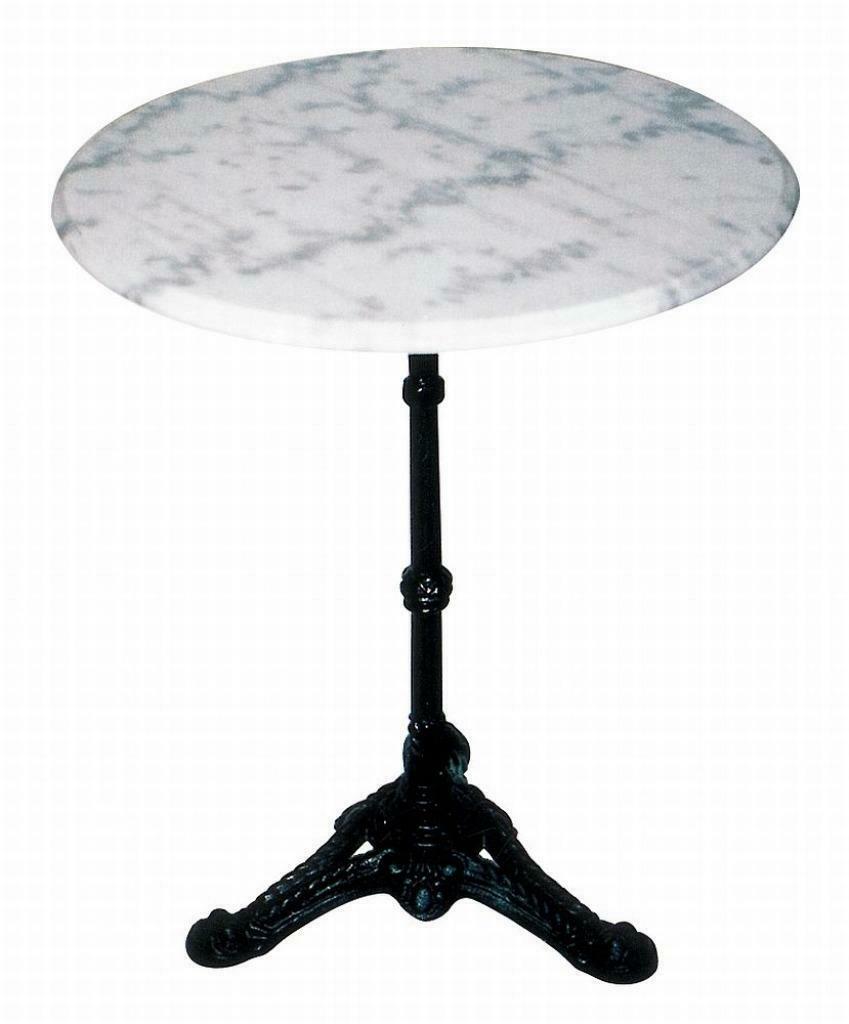 Marmer tafel met gietijzeren onderstel Ø 60 x 72 cm tafels, Ophalen of Verzenden, Nieuw, Rond