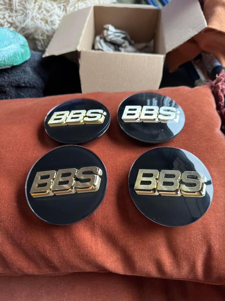 BBS 80mm 3D zwart/goud voor super RS, RG, RT en RC, Auto diversen, Wieldoppen, Zo goed als nieuw, Ophalen of Verzenden
