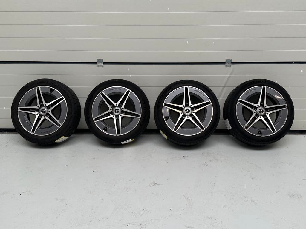 Mercedes C klasse 18 inch amg michelin zomer, Ophalen, Gebruikt, Banden en Velgen, 17 inch