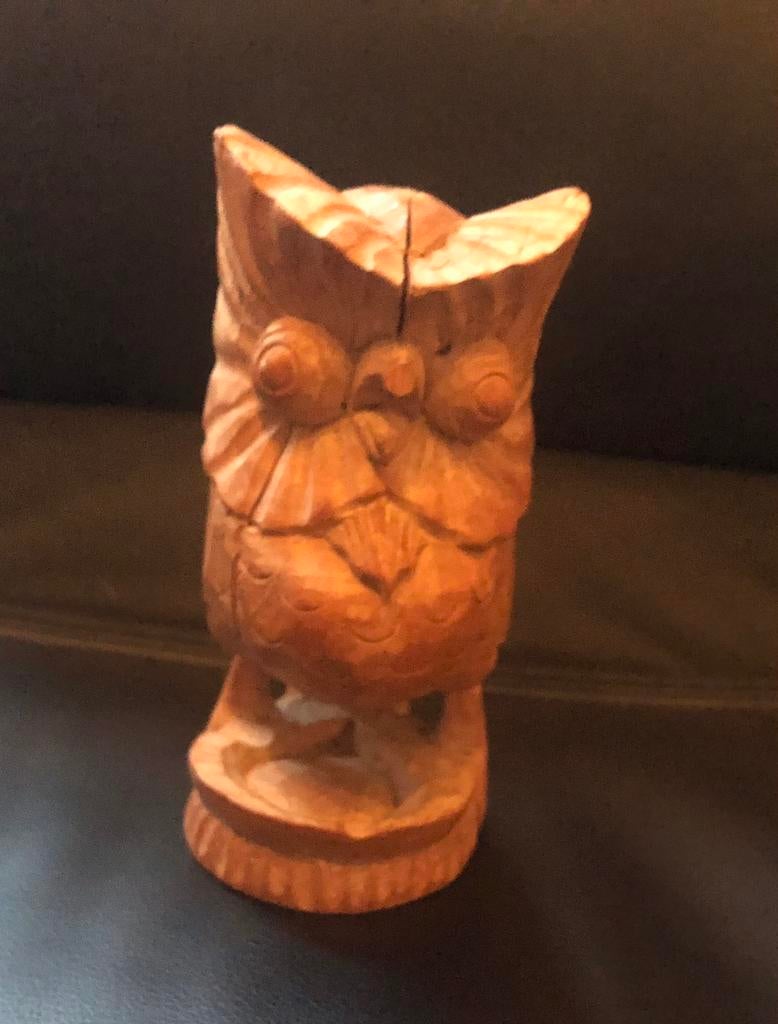 Uil houtsnijwerk uit Indonesië, Antiek en Kunst, Ophalen of Verzenden