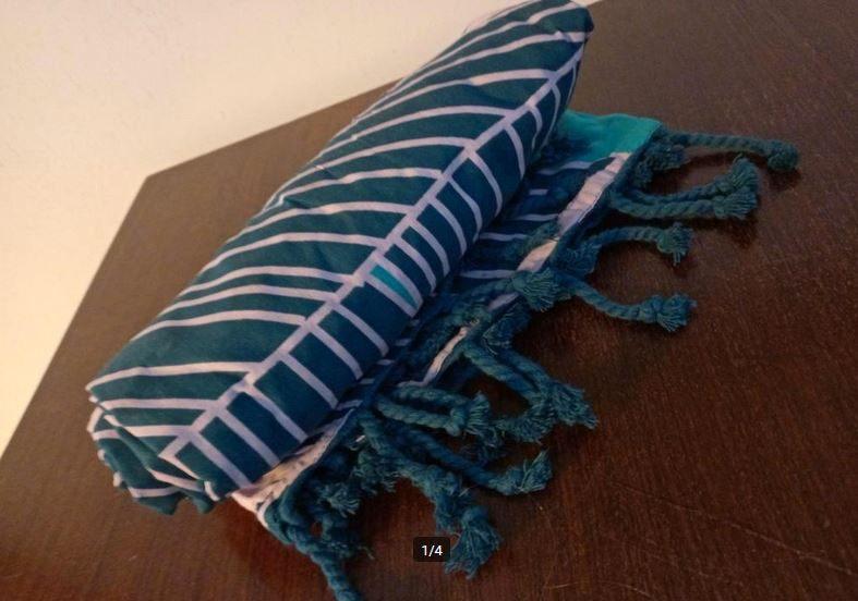 Grote hamam handdoek, picknickkleed of tafelkleed, Nieuw!, Ophalen of Verzenden, Nieuw, Groen, Handdoek