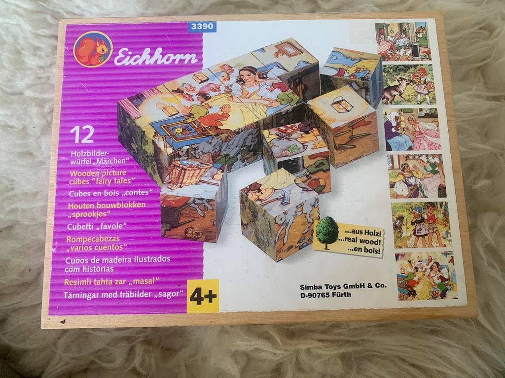 Vintage blokken puzzel eichhorn, Ophalen of Verzenden, 10 tot 50 stukjes, Zo goed als nieuw, Van hout