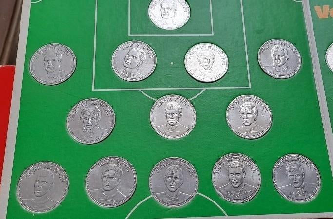 shell munten voetbal  1970, Ophalen of Verzenden, Gebruikt, Overige binnenlandse clubs, Overige typen