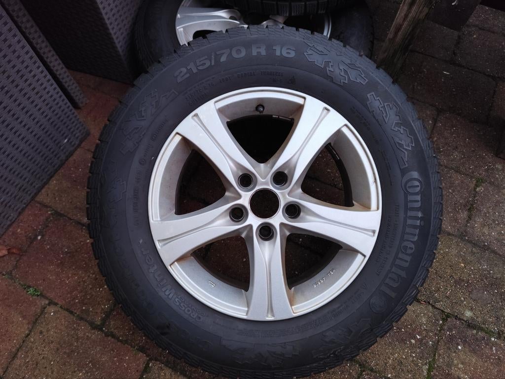 4X Winterbanden met velgen, Auto-onderdelen, Banden en Velgen, 215 mm, 16 inch, Banden en Velgen, Winterbanden