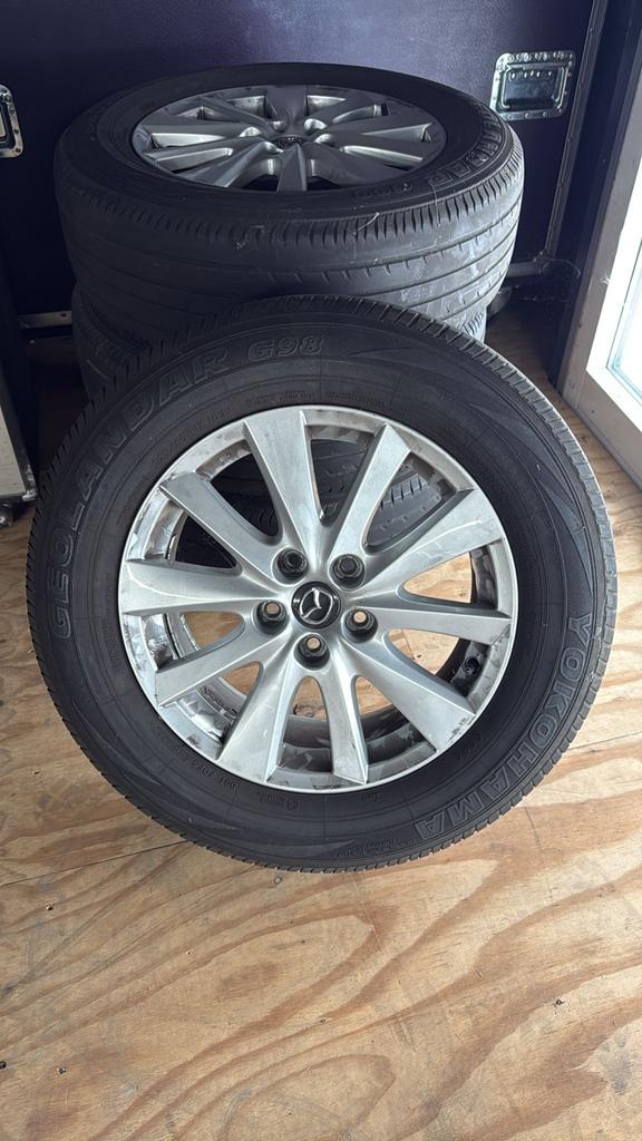 Mazda CX5 Banden met Velgen - Yokohama Geolandar 225/65 R17, Ophalen, Gebruikt, Banden en Velgen, 17 inch
